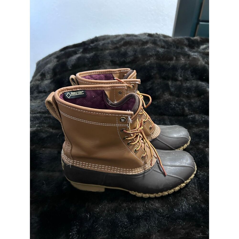 L.L. Bean Duck Boots with Gore Tex‎ Lining 8 M leather hunting waterproof